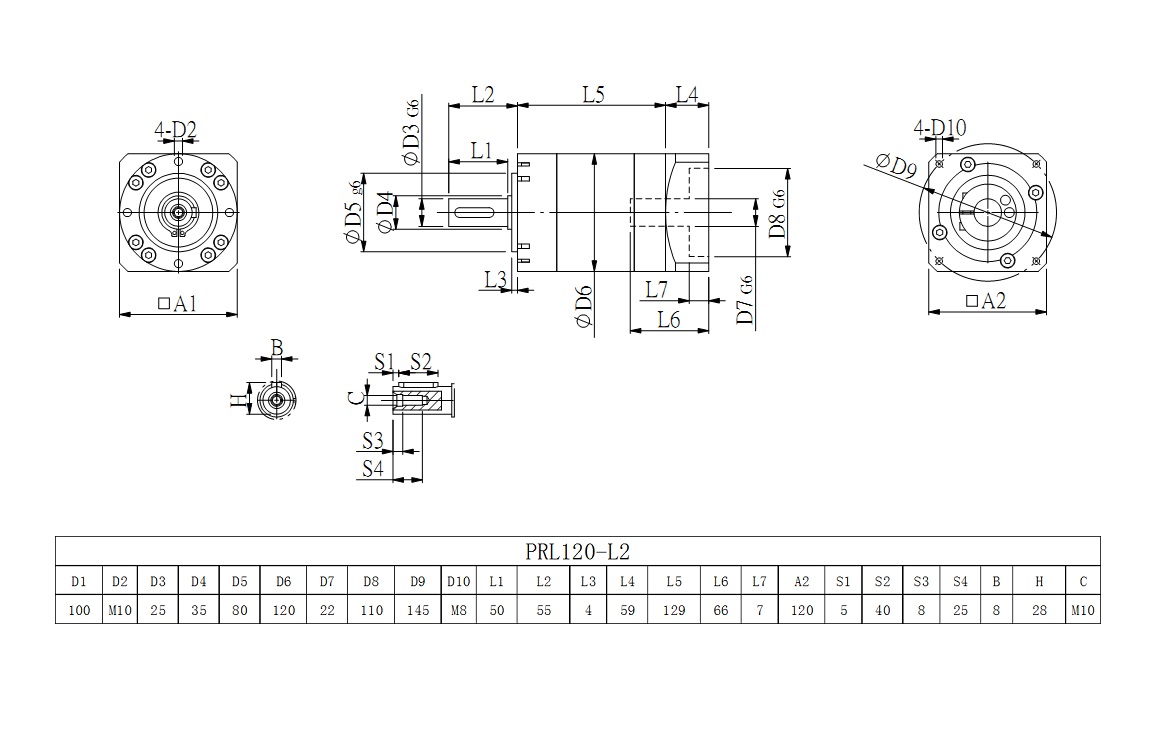 伺服電機(jī)行星減速機(jī)圖紙訂做標(biāo)準(zhǔn)圖